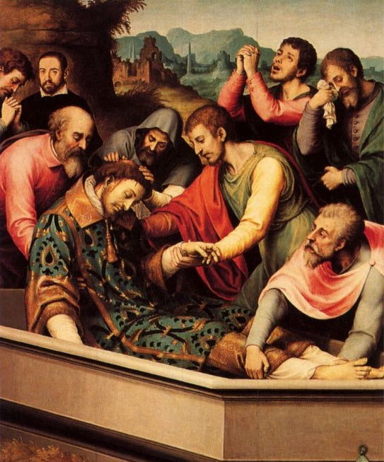 L'enterrement de saint Étienne - Juan de Juanes