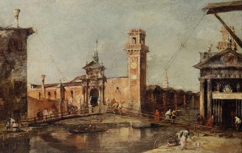 Wejście do Arsenal w Wenecji - Francesco Guardi