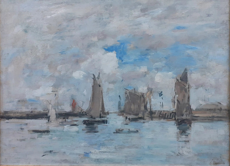 Wejście do portu w Trouville - Eugène Boudin