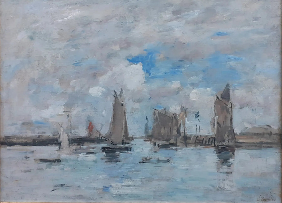 Wejście do portu w Trouville - Eugène Boudin