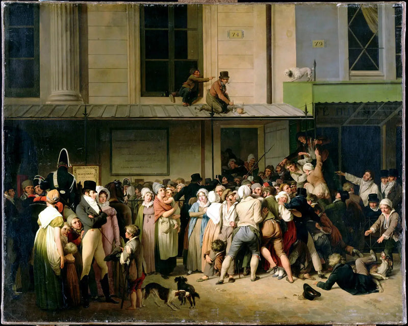 Wejście do teatru Ambigu-Comique na darmowe przedstawienie - Louis-Léopold Boilly