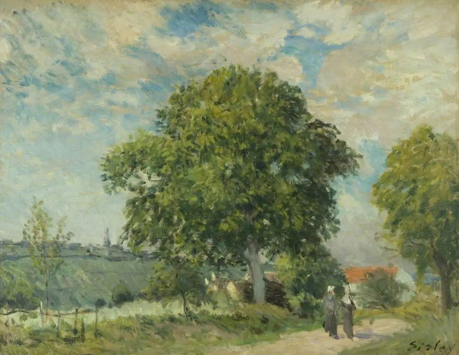 Wejście do wioski - Alfred Sisley