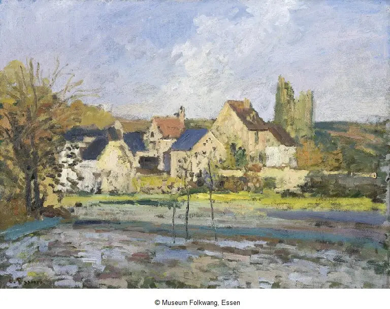 Ermitaż w Pontoise, śnieg - Camille Pissarro