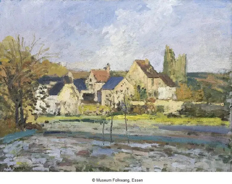 Ermitaż w Pontoise, śnieg - Camille Pissarro