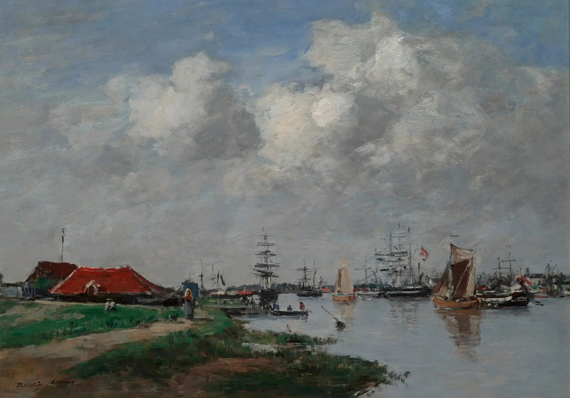 Skaldy w Antwerpii - Eugène Boudin