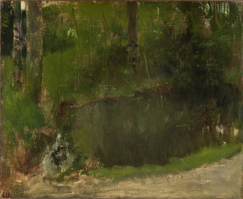 Staw w lesie - Edgar Degas