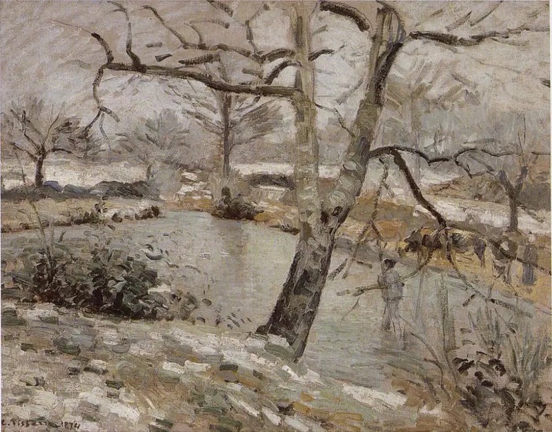 Staw Montfoucault, efekt zimowy - Camille Pissarro
