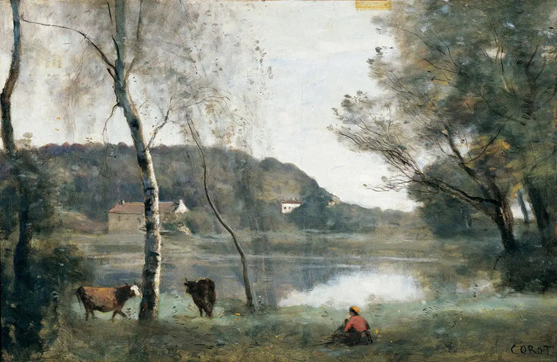 Staw w mieście d'Avray - Jean-Baptiste Camille Corot