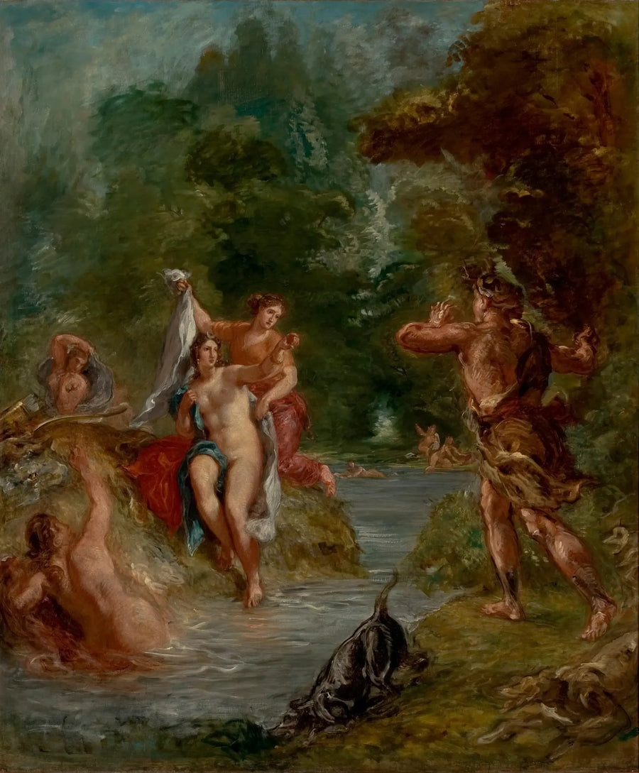 Lato - Diana zaskoczona przez Aktajona - Eugène Delacroix