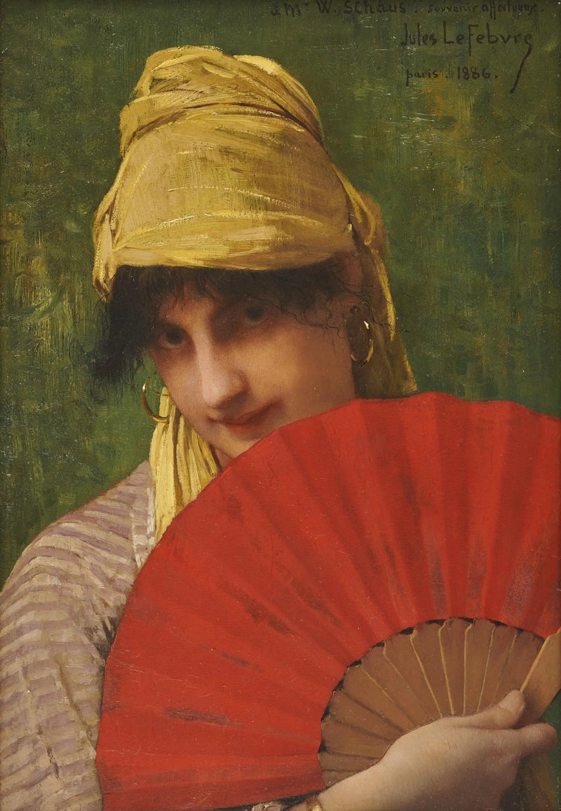 Czerwony wachlarz - Jules Lefebvre