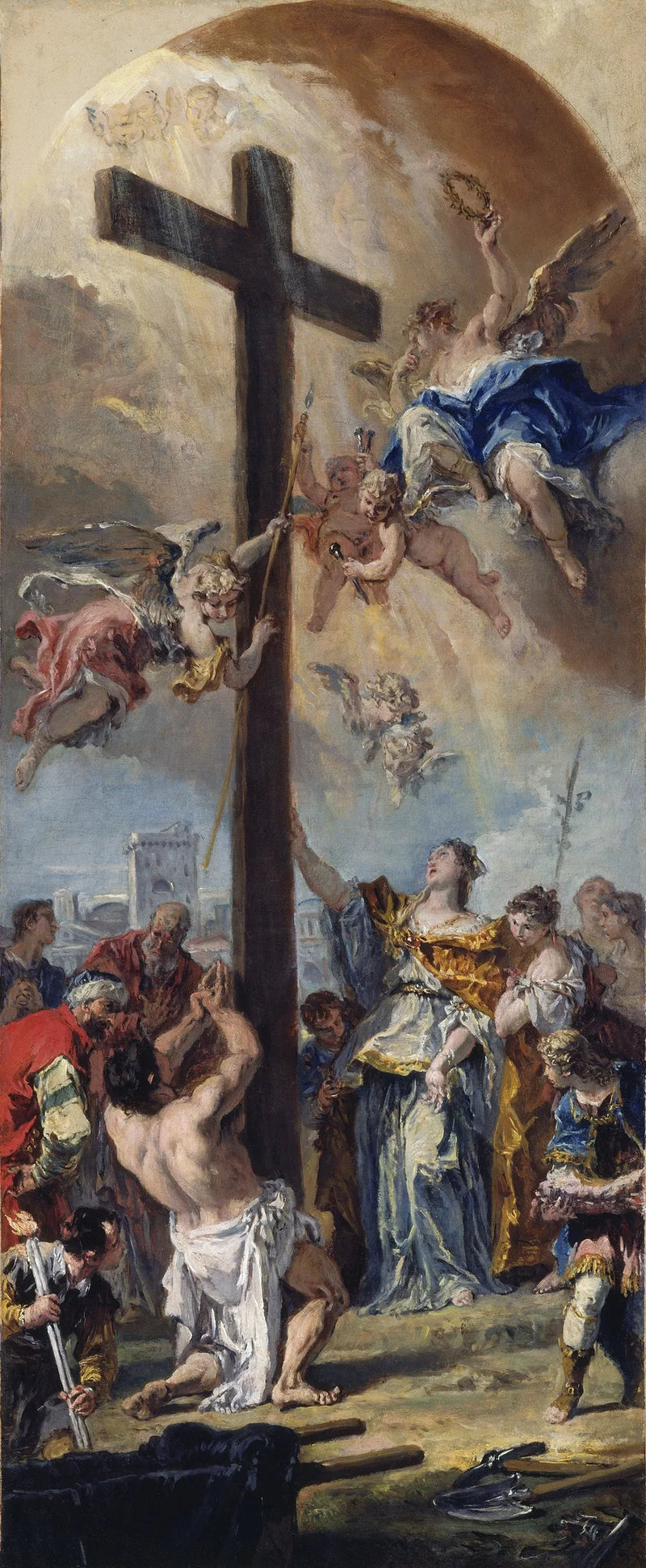 Wzniosienie Prawdziwego Krzyża - Sebastiano Ricci