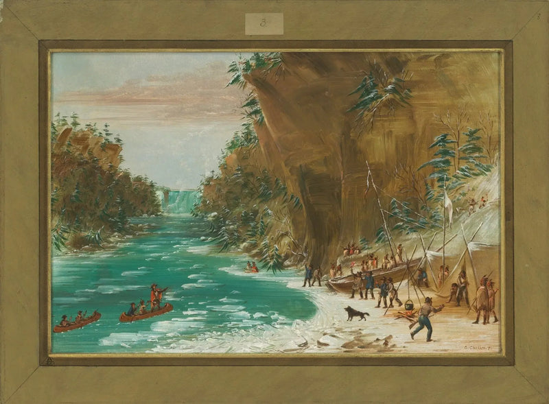 Wysyłka kempingowa pod wodospadami Niagara. 20 stycznia 1679 - George Catlin