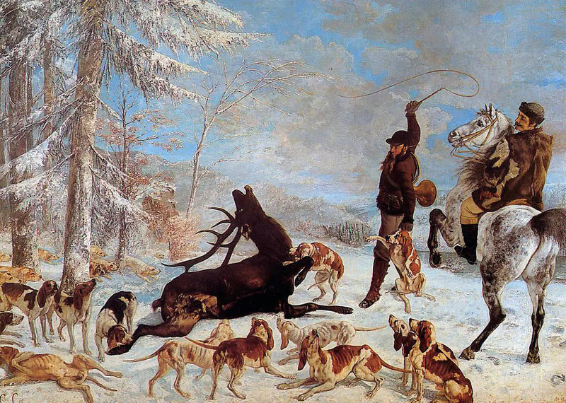 Polowanie na jelenia - Gustave Courbet