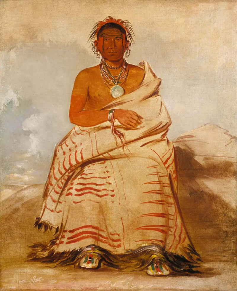 Har-e-tar-rúshe, Zły nastrój mężczyzny, Skidi (Wilk) Pawnee - George Catlin