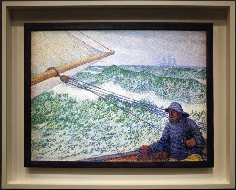 Mężczyzna przy sterze - Theo van Rysselberghe