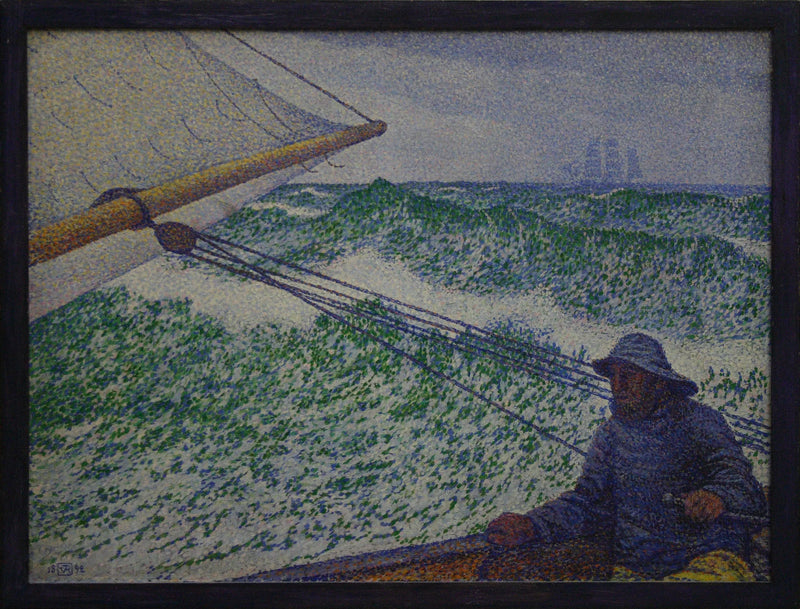 Mężczyzna przy sterze - Theo van Rysselberghe
