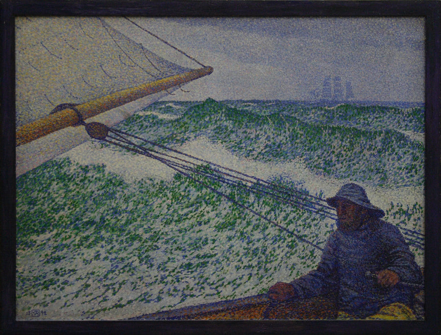 Mężczyzna przy sterze - Theo van Rysselberghe