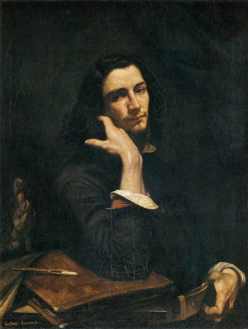 Mężczyzna z paskiem skórzanym. Portret artysty - Gustave Courbet