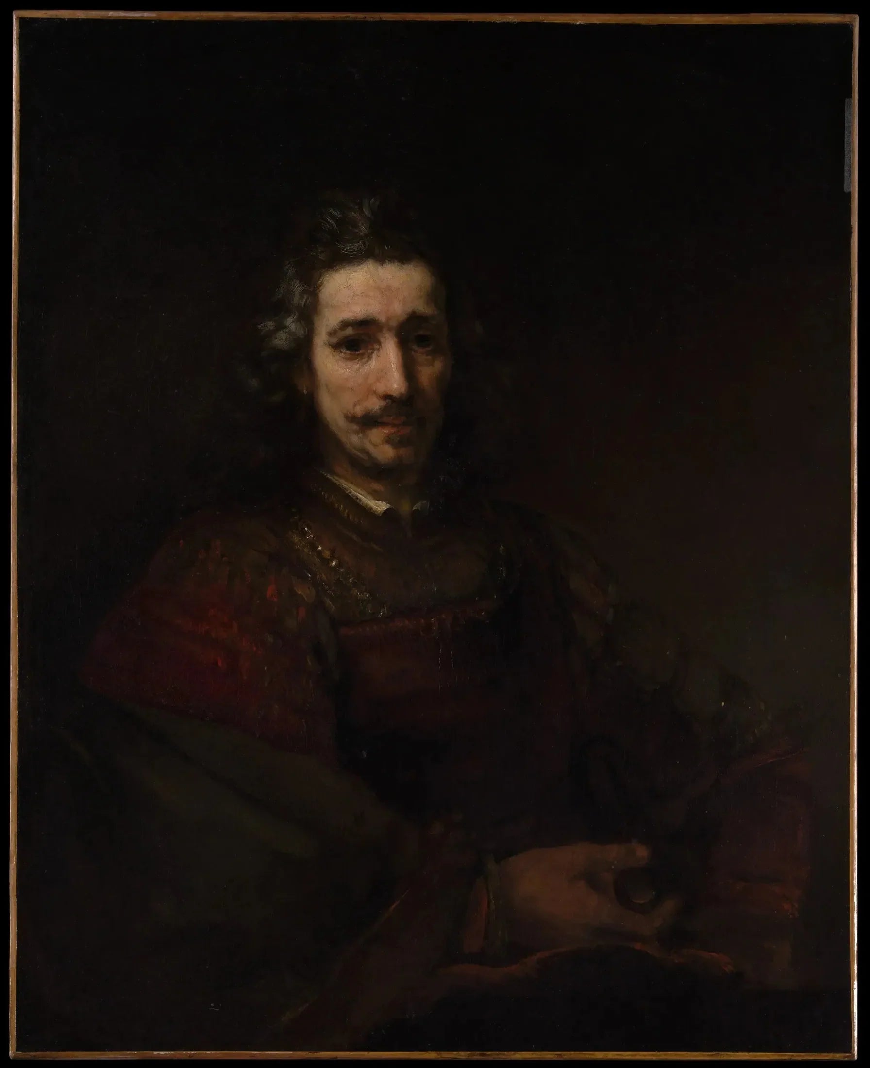 L'homme à la loupe - Rembrandt image 1 copie de tableau peinte à la main