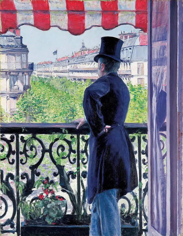 Mężczyzna na balkonie, bulwar Haussmann - Gustave Caillebotte