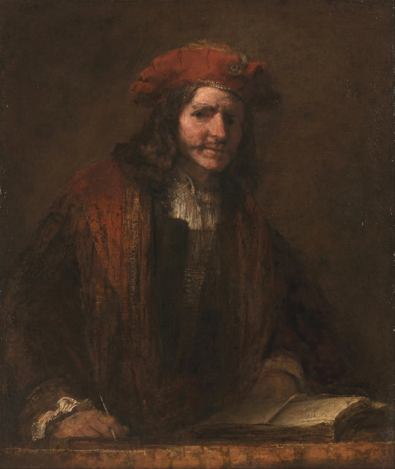 Człowiek w czerwonej czapce - Rembrandt