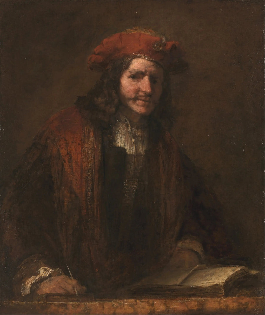 Człowiek w czerwonej czapce - Rembrandt