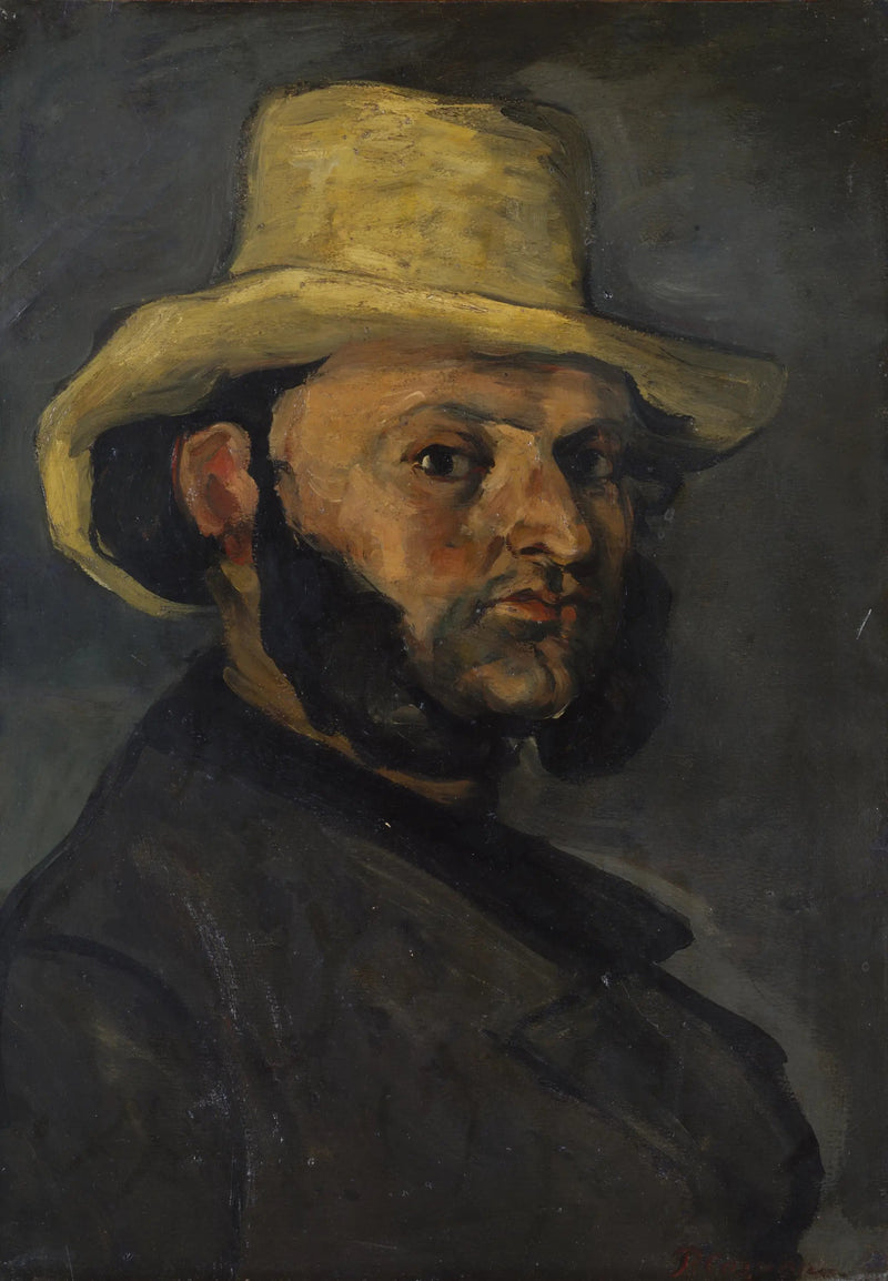 Człowiek w słomkowym kapeluszu - Paul Cézanne