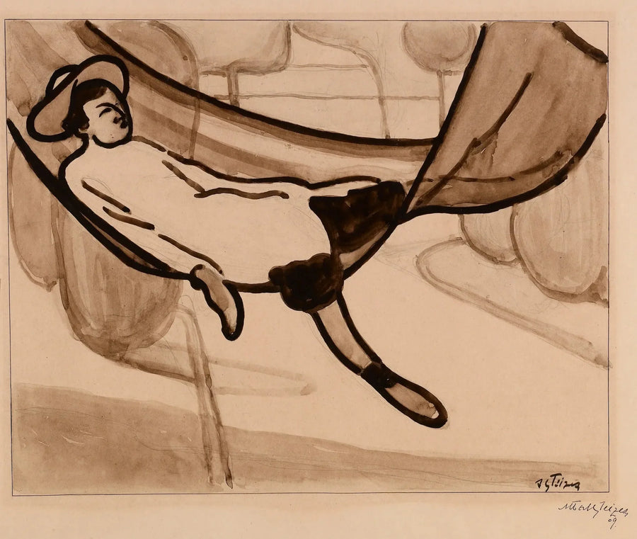 Mężczyzna na hamaku - Albert Gleizes