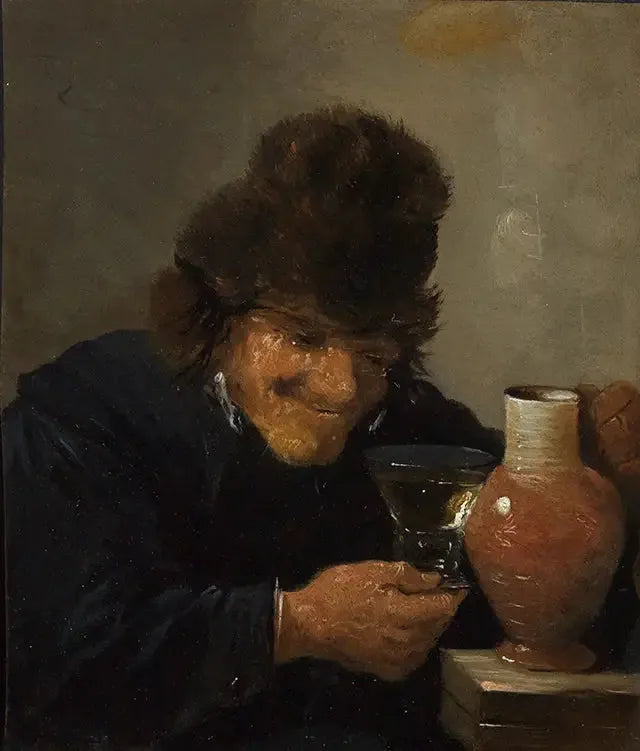 Mężczyzna pijący - David Teniers Młodszy