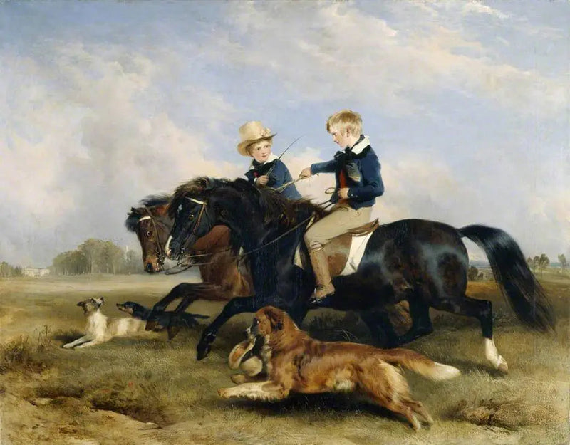 Godny szacunku E. S. Russell i jego brat - Edwin Henry Landseer