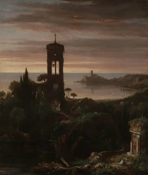 L'hymne des Vêpres - Thomas Cole image 1 copie de tableau peinte à la main