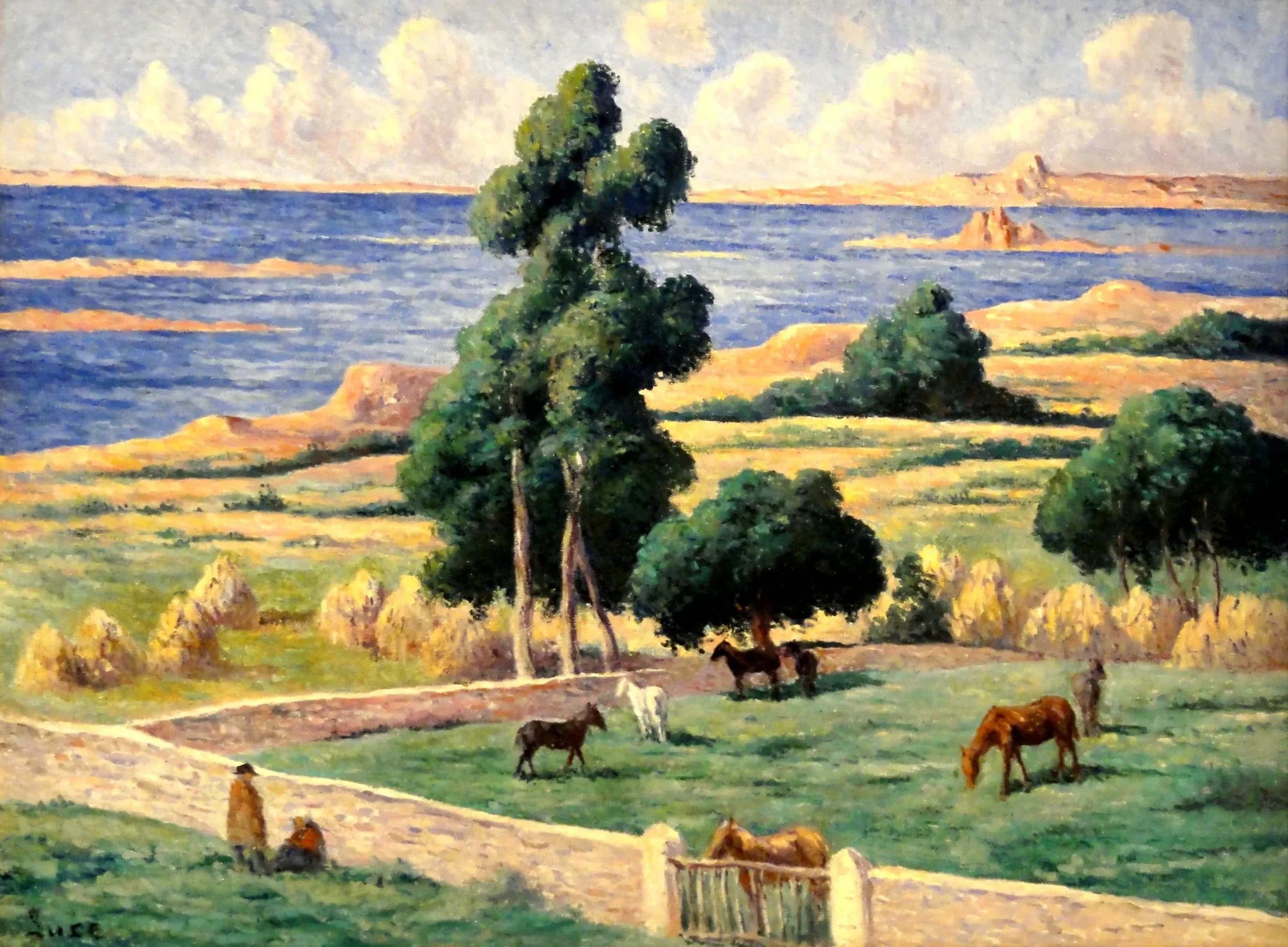 L'île à bois, Kermouster, Lézardrieux - Maximilien Luce image 1 reproduction artisanale de tableau