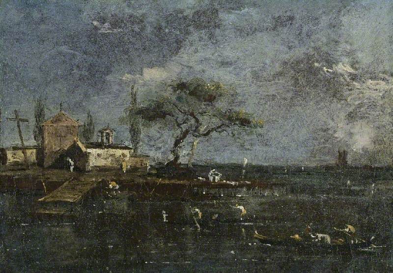 L'île d'Ancône, Venise - Francesco Guardi image 1 tableau peint à l’huile sur toile