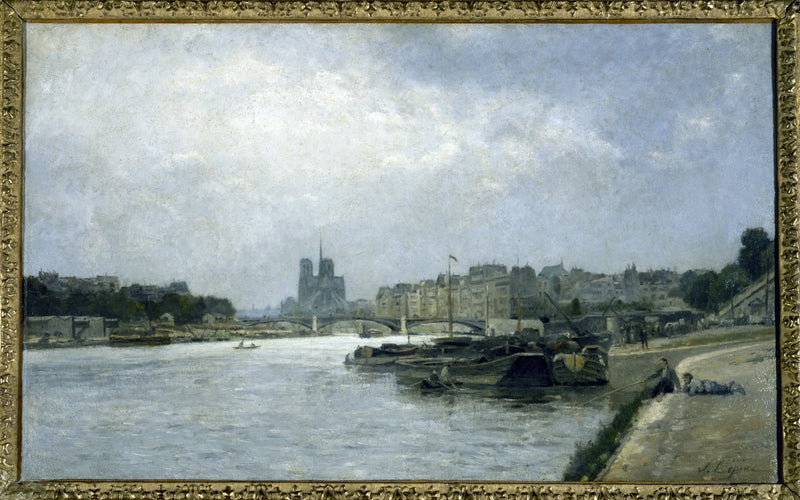 Wyspa Île de la Cité i wyspa Saint-Louis, widoki z mostu d'Austerlitz - Stanislas Lépine