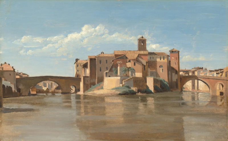 Wyspa i most San Bartolomeo, Rzym - Jean-Baptiste Camille Corot