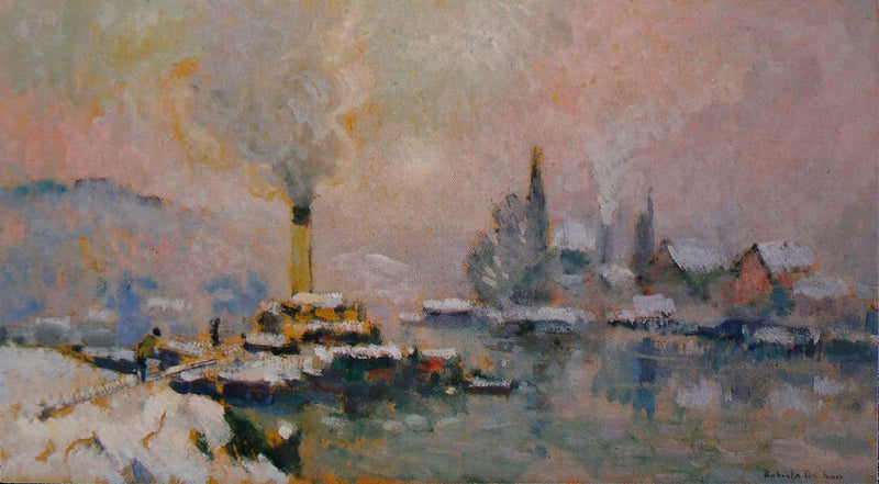 Wyspa Lacroix zimą - Robert Antoine Pinchon