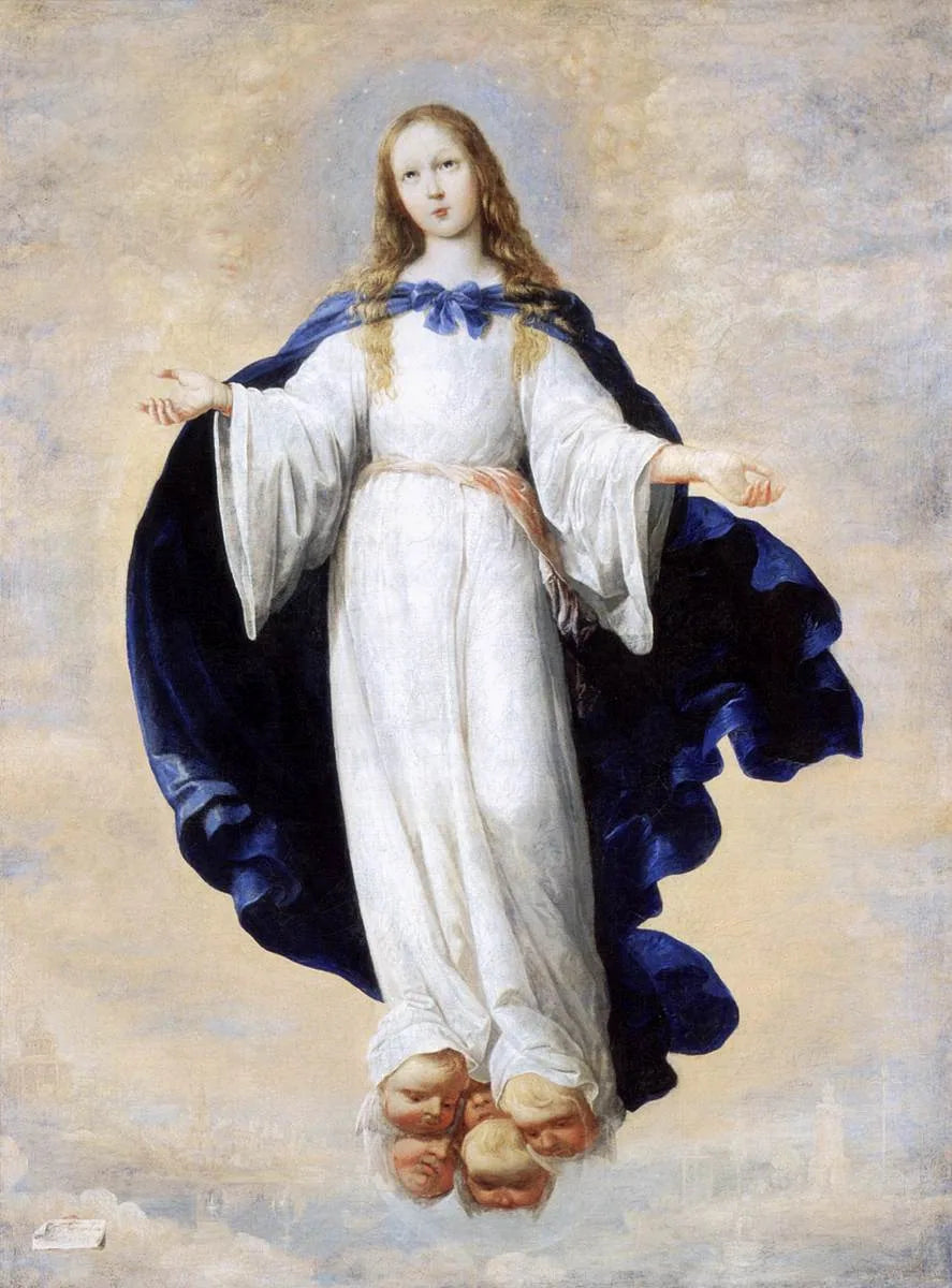 L'Immaculée Conception - Francisco de Zurbarán image 1 copie peinte à la main à l’huile