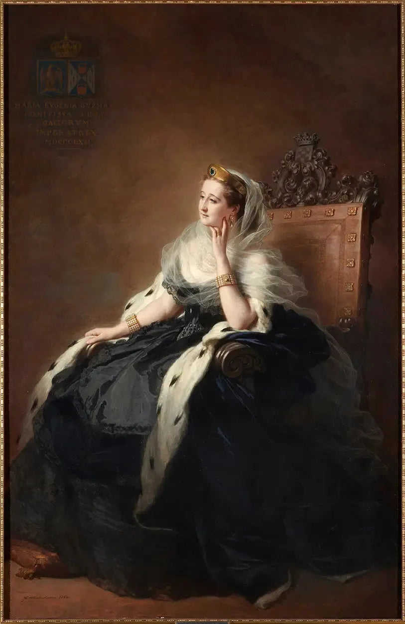 Cesarzowa Eugénie w sukni dworskiej - Franz Xaver Winterhalter