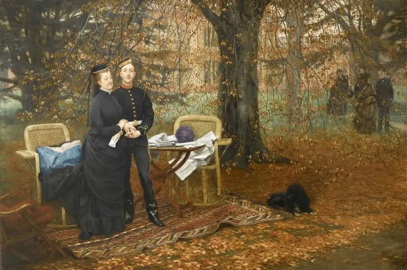Cesarska Eugenia i Książę Imperialny w parku Camden Place - James Tissot