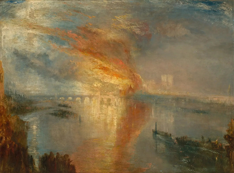Pożar Izby Lordów i Izby Gmin, 16 października 1834 - J. M. W. Turner