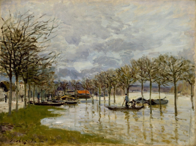 Powódź na drodze do Saint-Germain - Alfred Sisley