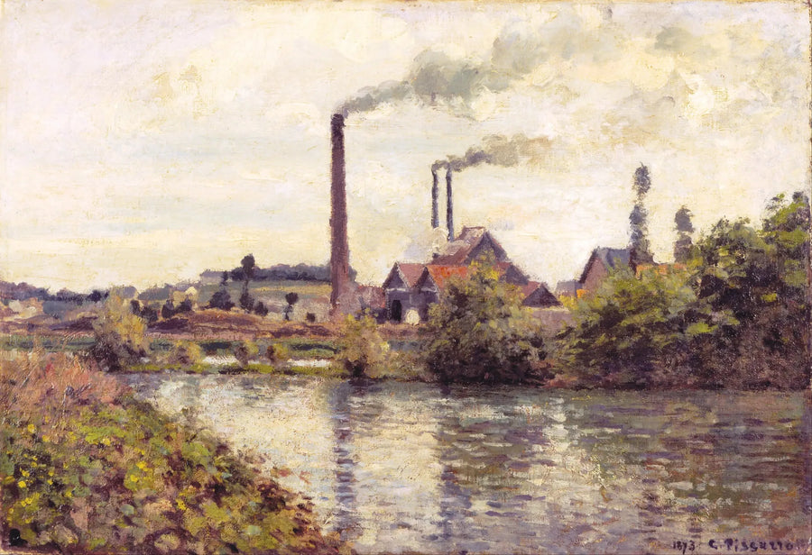 Fabryka w Pontoise - Camille Pissarro