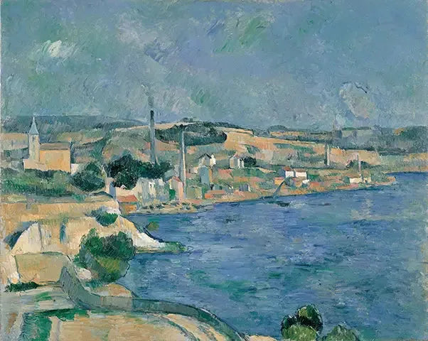 Zatoka Marsylii z widokiem na wioskę Saint-Henri w pobliżu Estaque - Paul Cézanne