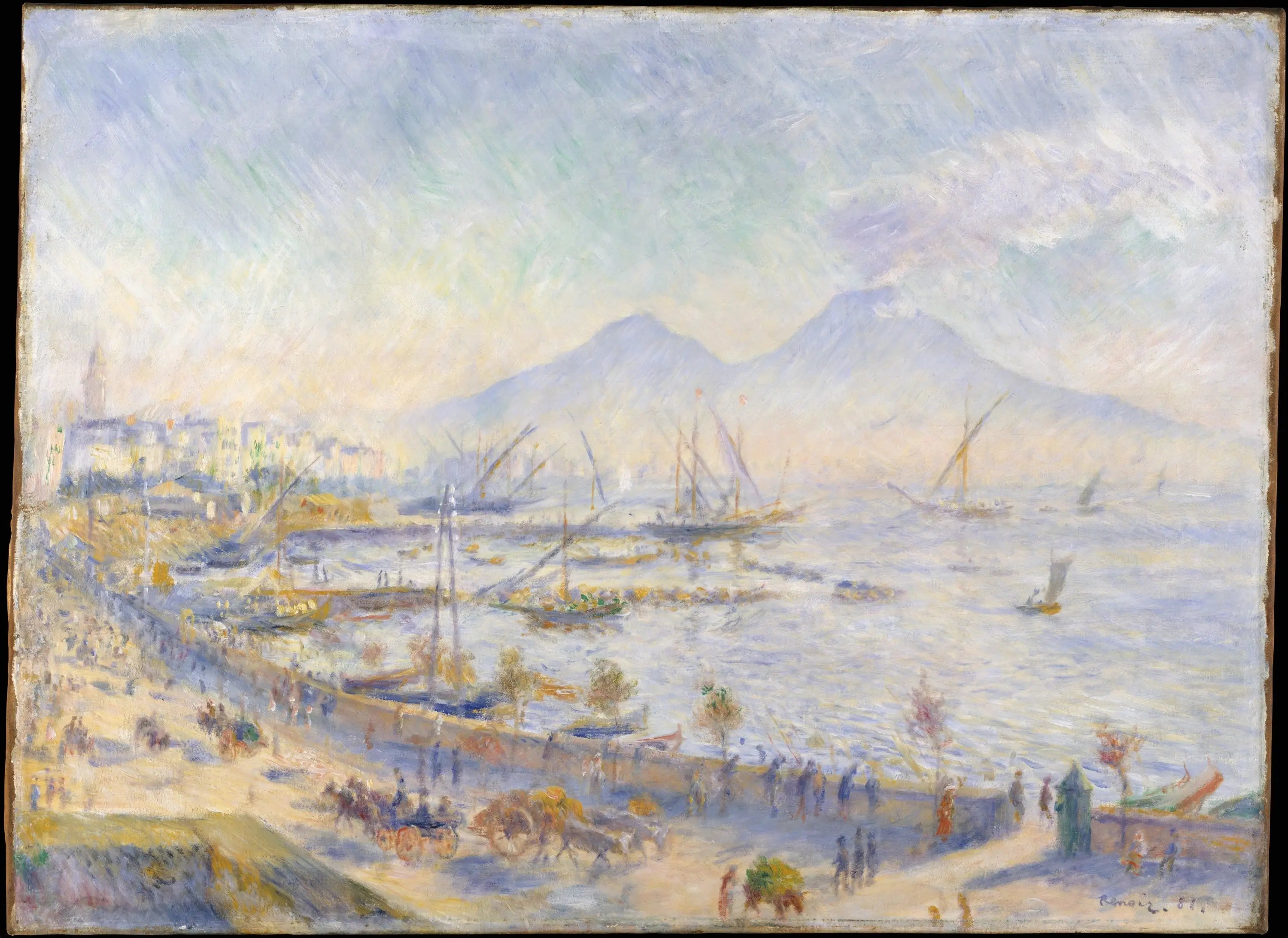 La baie de Naples - Pierre-Auguste Renoir image 1 copie peinte à la main à l’huile