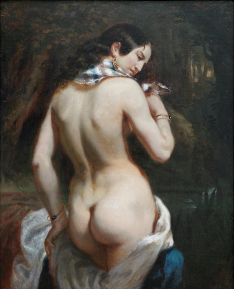 Kobieta kąpiąca się (widok od tyłu) - Théodore Chassériau