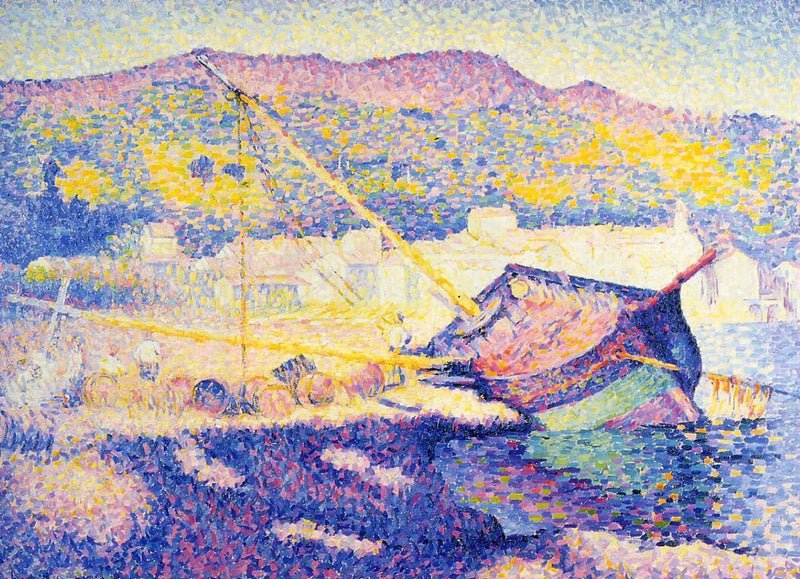 Niebieska łódka - Henri-Edmond Cross