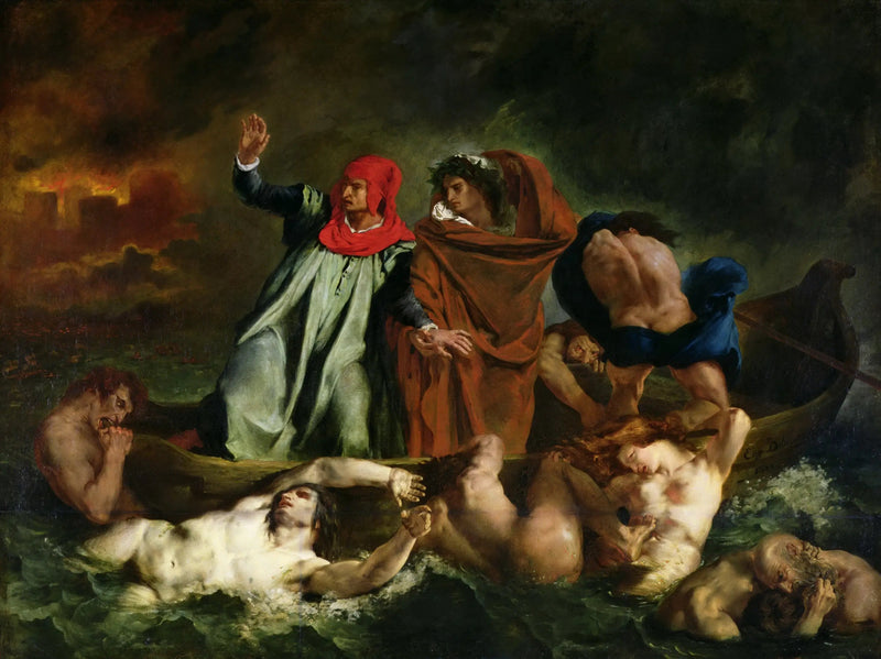 Łódź Dantego - Eugène Delacroix