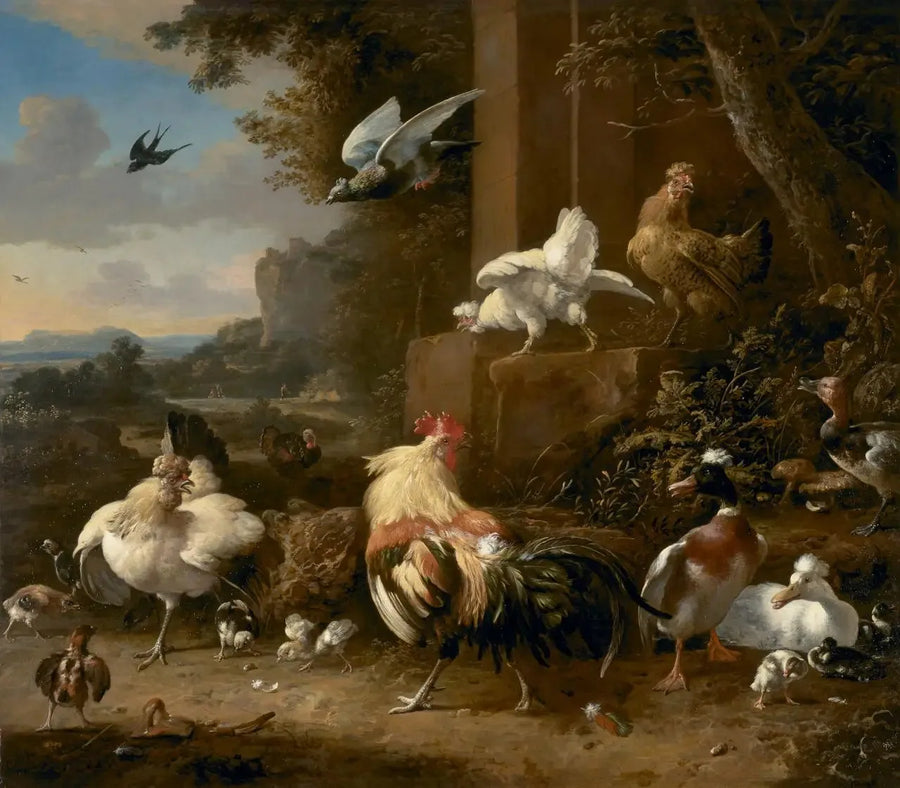 Gospodarstwo wiejskie - Melchior de Hondecoeter