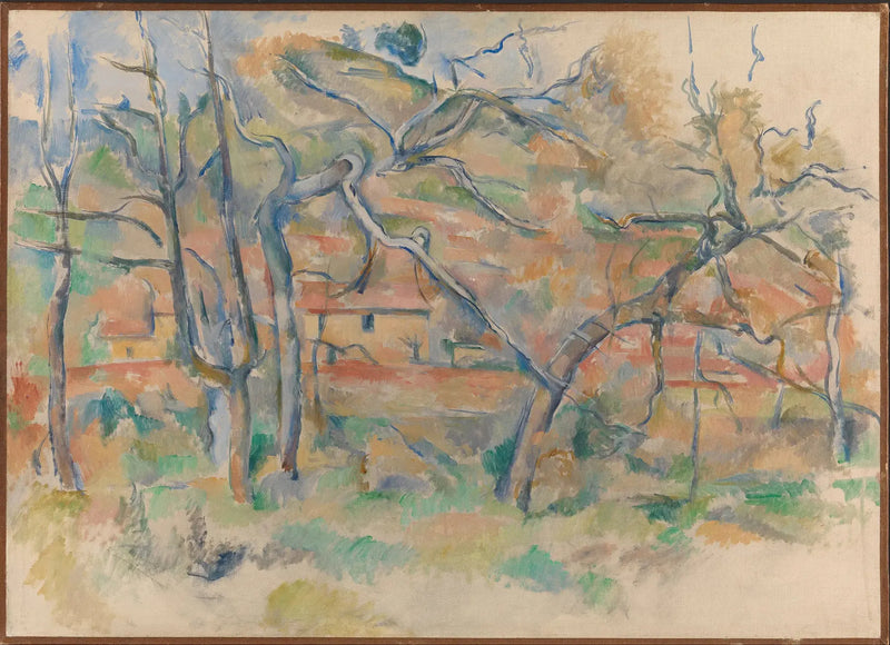 La Bastide La Durane na równinie Valcros I - Paul Cézanne