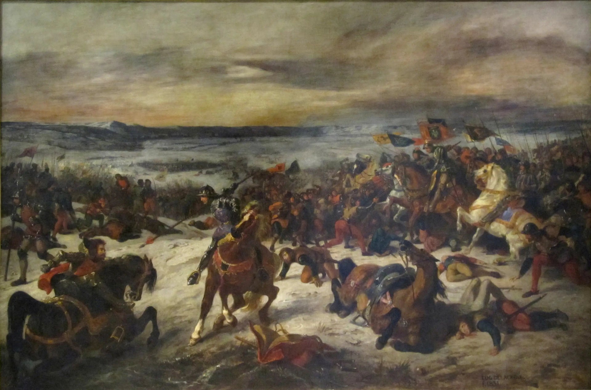 La Bataille de Nancy - Eugène Delacroix image 1 tableau peint à l’huile sur toile